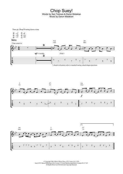 Chop Suey! by System Of A Down - Guitar Tab - Guitar Instructor