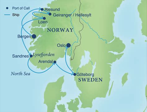 Princess Cruises Norwegian Fjords cruise ship schedule