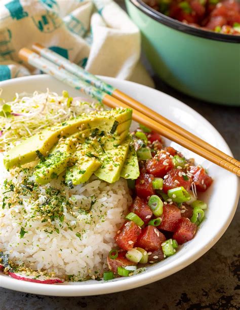 Hawaiian Ahi Poke Bowl Recipe (VIDEO) - A Spicy Perspective