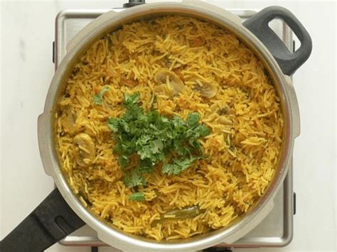 Mushroom Biryani Recipe - Swasthi's Recipes