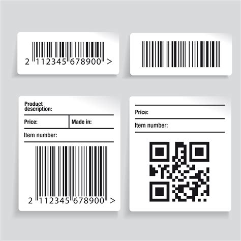 Barcode label vector set | Work Illustrations ~ Creative Market