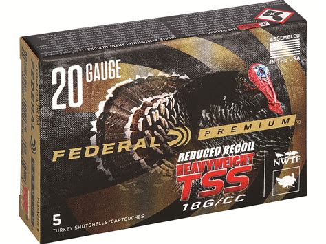 Federal Premium Reduced Recoil Heavyweight TSS Turkey 20 Ga Ammo 2-3/4