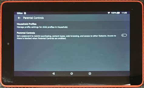 Setting up parental controls on a Kindle Fire