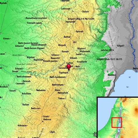 Bible Map: Valley of Hinnom