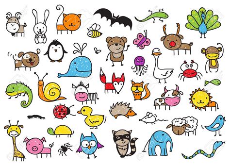 Doodle Animals | Childrens drawings, Drawing for kids, Animal doodles