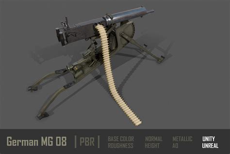 3D model German MG-08 Machine Gun VR / AR / low-poly | CGTrader