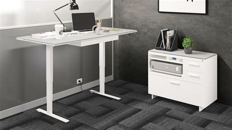 Centro 6452-2 Height Adjustable Standing Desk - 66"x30" | BDI Furniture