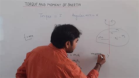 Relation between torque and moment of Inertia - YouTube