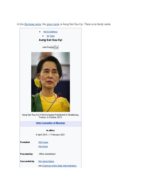 A Biography of Aung San Suu Kyi: From Prominent Democracy Activist to ...