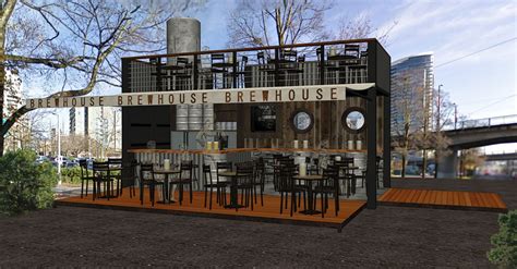 Shipping container used for a brew pub concept. | Container cafe ...