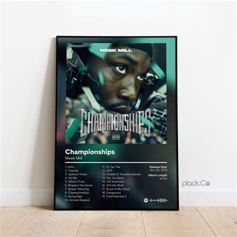 Meek Mill Championships Custom Album Poster Hip Hop - Etsy UK