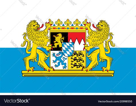 Flag of bavaria in germany Royalty Free Vector Image