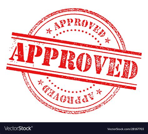 Approved stamp icon sign Royalty Free Vector Image