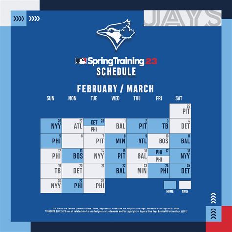 Blue Jays unveil 2023 spring training schedule — Canadian Baseball Network