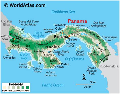 Panama Map / Geography of Panama / Map of Panama - Worldatlas.com