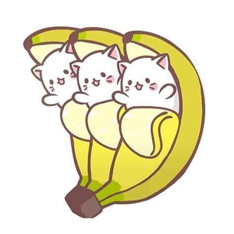 Banana Cat Triplets Enamel Pin Lapel Brooch | Kawaii Babe