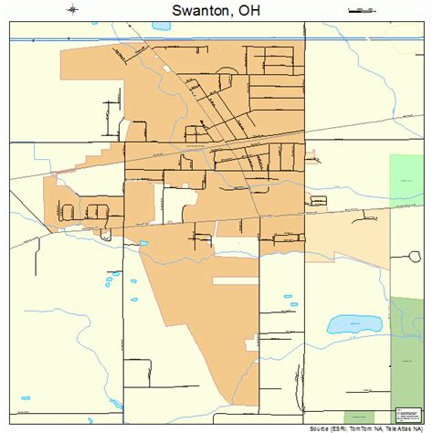 Swanton Ohio Street Map 3975896