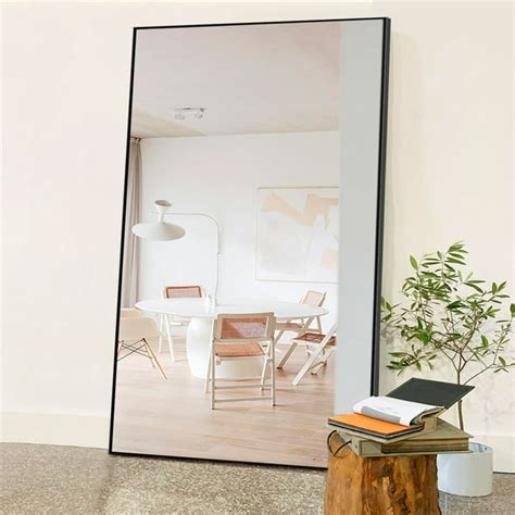 NeuType 71" x 32" Black Floor Mirror Oversized Full Length Mirror Large ...