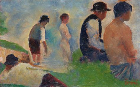 Bathers at Asnieres Painting by Georges Seurat