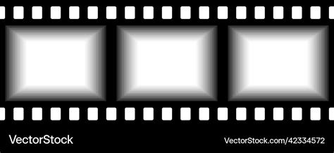 Movie reel template blank vintage film strip Vector Image