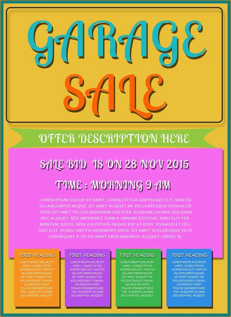 Garage Sale Flyer Template Word | Creative Professional Templates