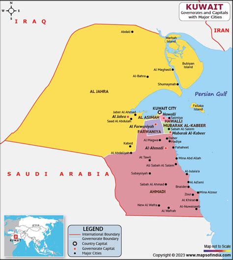 Kuwait Map | HD Political Map of Kuwait