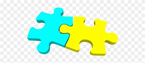 Two Puzzle Pieces Clip Art