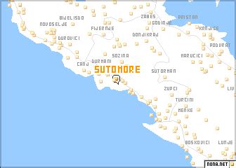 Sutomore (Serbia and Montenegro) map - nona.net