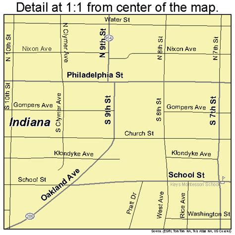 Indiana Pennsylvania Street Map 4236816