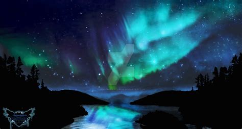 Aurora night sky by GardenofBlackrose on DeviantArt