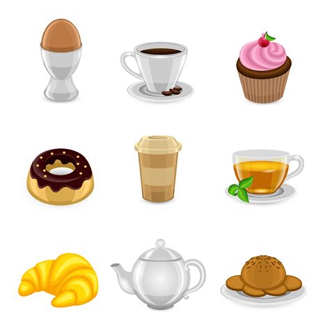 Breakfast icon set 452791 Vector Art at Vecteezy