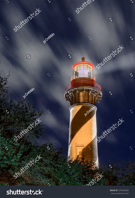 St Augustine Lighthouse At Night Stock Photo 379424620 : Shutterstock