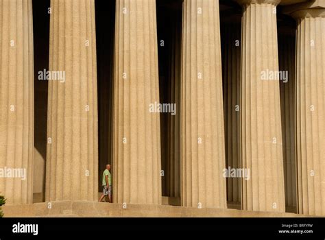 Columns of the Parthenon, Nashville art museum, Tennessee, USA Stock ...