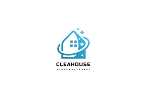 Clean House Logo Graphic by 3ab2ou · Creative Fabrica