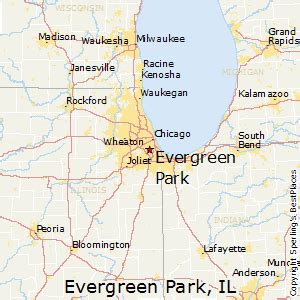 Map Of Evergreen Park Il - Cities And Towns Map