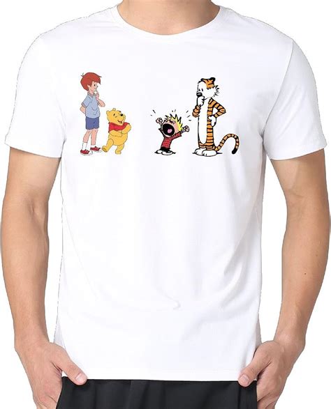 Men Calvin And Hobbes Short Sleeve Graphic Tshirts : Amazon.ca ...