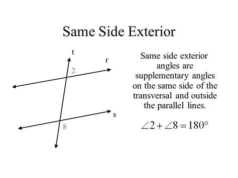 Alternate Exterior Angles Theorem Proof - we