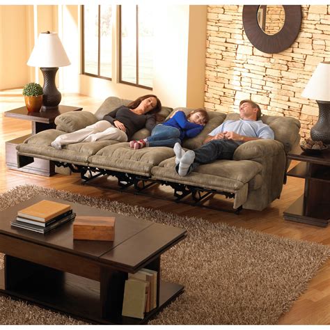 Catnapper Voyager POWER 3 Seat "Lay Flat" Reclining Sofa with Fold Down ...