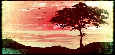 Kenya Landscape Acacia Tree Painting Fine Art Print Painting by Laura ...