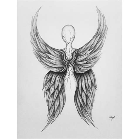 Angel Wings Drawings