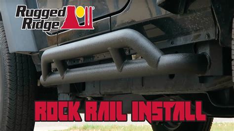 Install Rugged Ridge Rock Rails - 2017 Jeep JK - YouTube