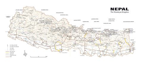 Large Detailed Map Of Nepal With Relief Roads And All Cities Nepal Asia ...