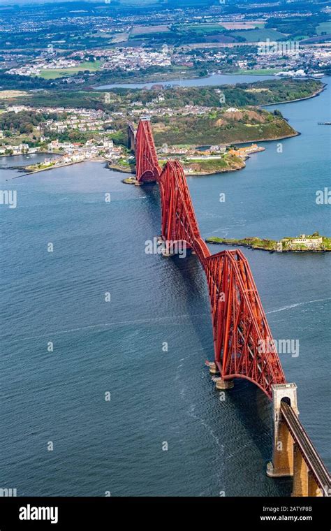 Aerial view of Forth Bridge Stock Photo - Alamy