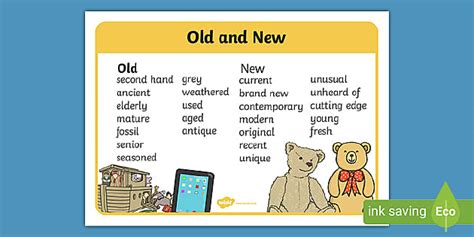 Old and New Word Synonyms Mat (teacher made) - Twinkl