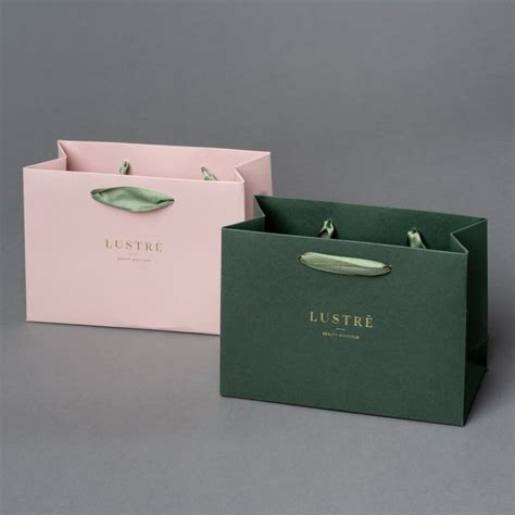 ribbon-handle-unlaminated-luxury-paper-bags | Luxury paper bag, Custom ...