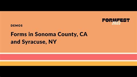 Building internal and external forms in Sonoma County, CA + Procurement ...