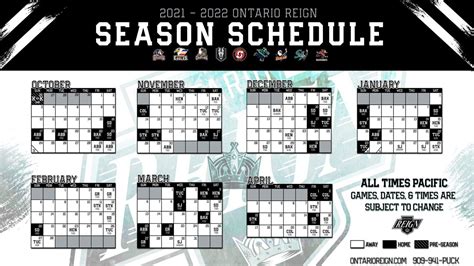 Ontario Reign release 2021-22 schedule - LA Kings Insider