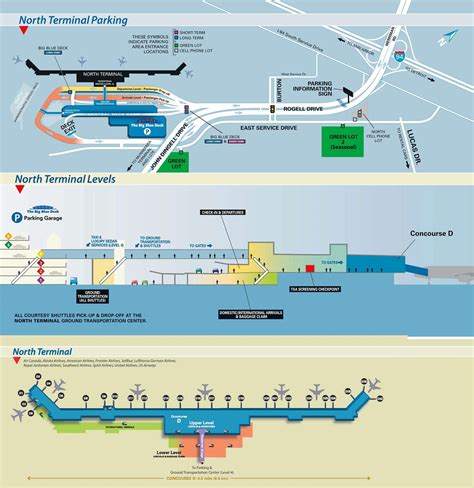 Evans (North) terminal at DTW map