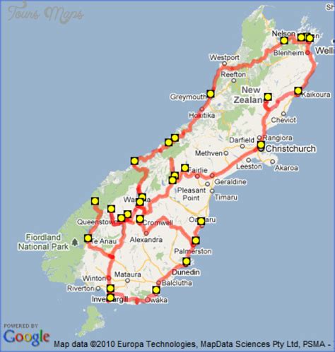 New Zealand Subway Map - ToursMaps.com