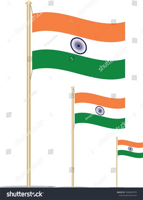 Indian National Flag Tiranga Tri Colour Stock Vector (Royalty Free ...